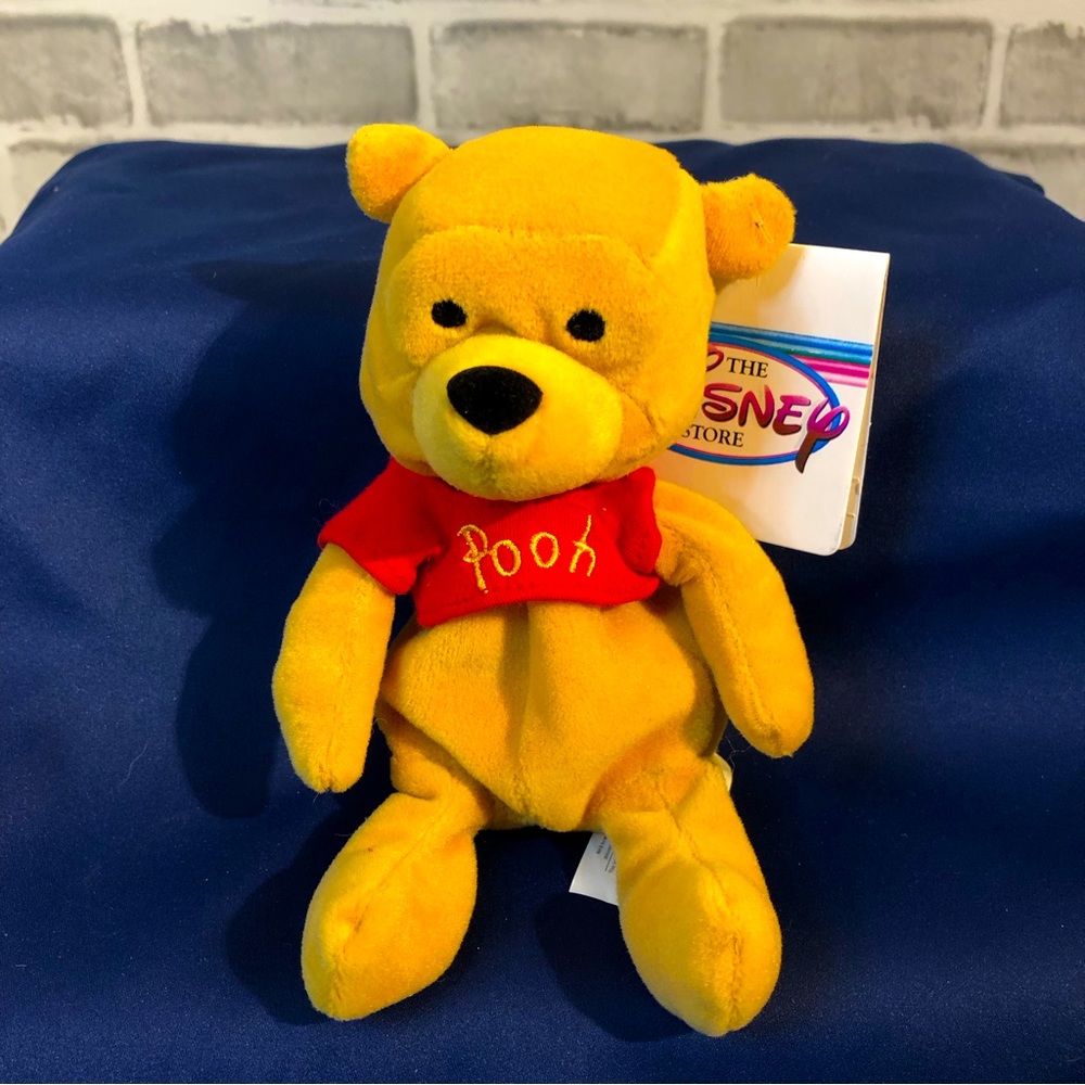Disney Store Mini Bean Bag Pooh 8"